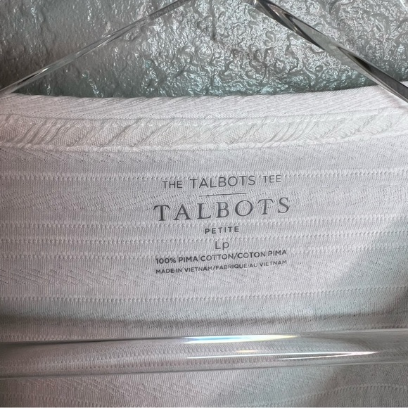 White The Talbots Tee Long Sleeve Top - Picture 4 of 6